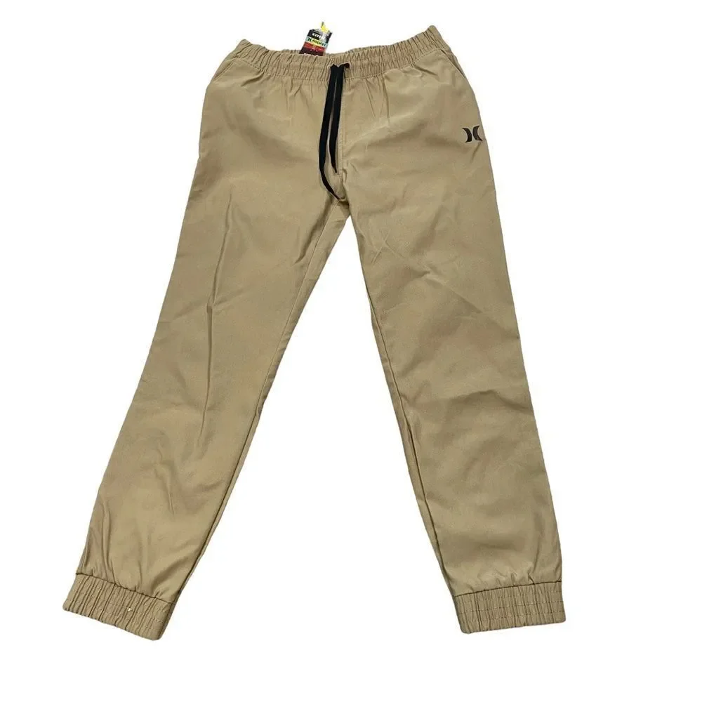 Brand new with Tags Boys Hurley H2O-Dri‎ twill joggers Size 7/8 Khaki